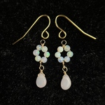 14kgf オパール エチオピアオパール  プレシャスオパール チャーム ピアス  イヤリング