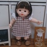 ぽぽちゃん服＊ナチュラル系チェック柄ワンピコーデset＊cafe風