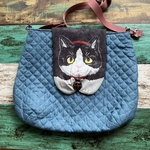 送料込み　猫フラップ　色々入る　ショルダーバッグ　sale