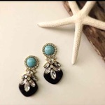 ターコイズ＊ビジューピアス 