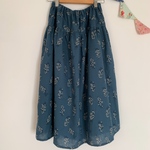 ＊belle fleurs♪ロングティアードスカート(navy)＊