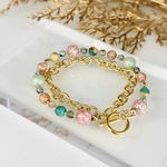 《再販》The Umbrellas of Cherbourg  bracelet ⭐︎ パステルが優しく包み込むチェーンとのMIXブレスレット