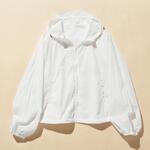 ★サンプルセール　1点のみ★2900円オフ  UV パーカー　日焼け止めパーカー　ホワイト　240601-2(173)
