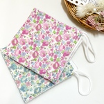２枚セット　ループタオル　ループ付きタオル　花柄（ピンク＆グリーン）　25×25cm or 30×30cm  女の子　シンプル　