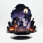 ドール撮影用背景アクリルスタンド  ハロウィン