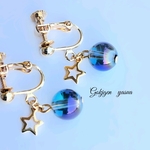 アクアオーラ水晶🌏ピアス&イヤリング 天然石                                                                       