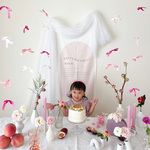 T041 【 Arch tapestry / pink 】バースデータペストリー アーチ 誕生日 撮影アイテム 送料無料 