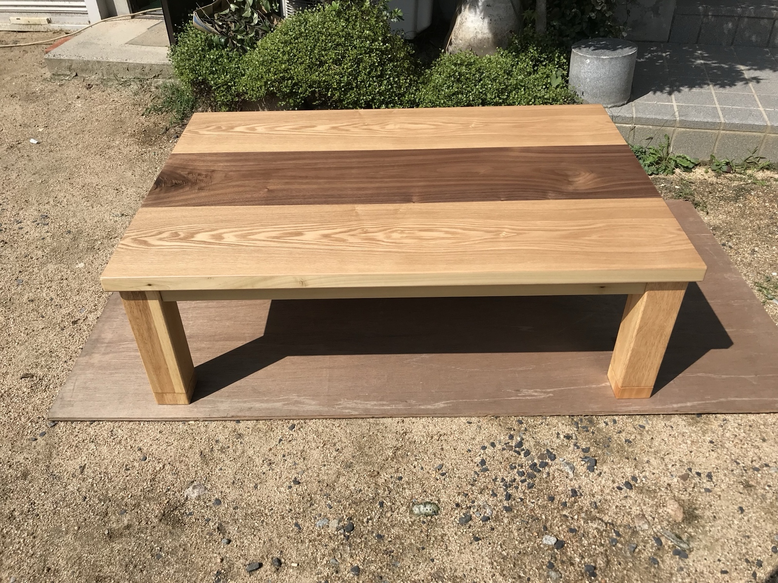 ちゃぶ台こたつ120丸タモ折りたたみ脚日本製ヒーター別売り