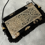 インポートジャガード×インド刺繍　frillポシェット