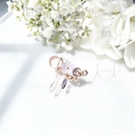 【8/30.21時販売】 ✧ピンクパープルの花が揺れるイヤーカフ✧右耳用