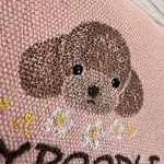 ふわもこトイプードル刺繍✿コインケース　ミニポーチ