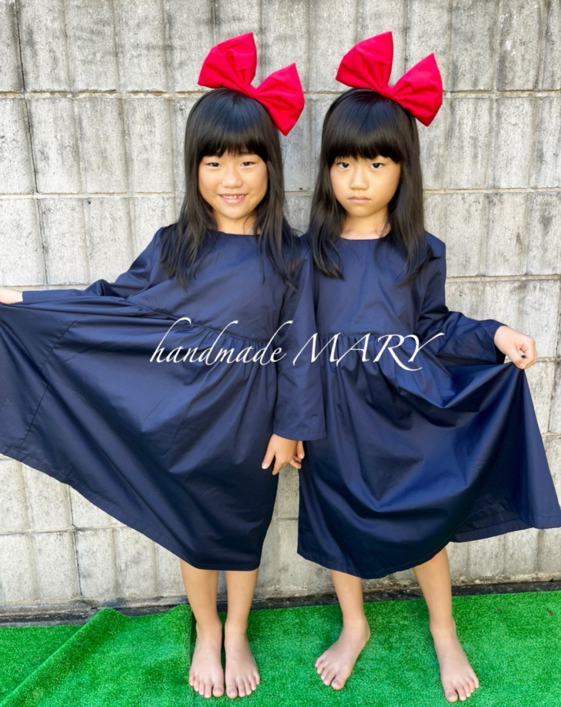ハンドメイド　ワンピース　110cm 魔女っ子ワンピース 110cm ワンピース単品 子供服 handmade MARY