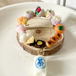 ミニチュア 秋の和菓子ブローチ🍡・お茶付き