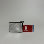 SHIMMER.イタリア.レザーL字がま口財布mini◆メタリックシルバー　名刺入れ　カード入れ　革財布　新作