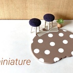 ミニチュア家具・木製丸椅子　2個セット