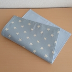 ランチョンマット  (25×35)    くすみブルー  星柄   幼稚園保育園サイズ  入園入学