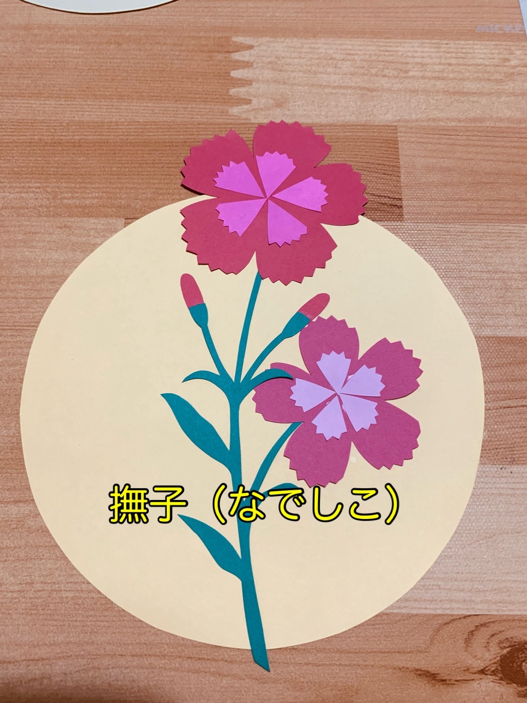 コリキ君様【秋の壁面飾り】まとめ4点『秋の七草・紅葉～お月さま・紅葉のドレス』他 壁面飾り【秋の七草】＊受注制作 季節の花 9月 10月 - とことこ