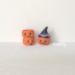 ミニチュアハロウィンカゴと魔女の帽子