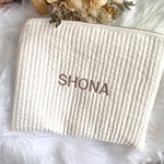 母子手帳　ケース　ポーチ　おむつポーチ　刺繍　名前　名入れ　イブル　ヌビ　ハンドメイド