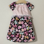  【SALE】Mサイズ＊リボン柄ワンピース（ブラック）