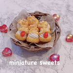 🧺再販🧺ミニチュアスイーツ　クッキーシュー　ミニチュアパン　ミニチュアフード　
