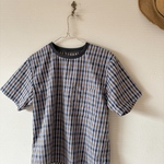 秋色！Tシャツ　ブルートーンチェック。