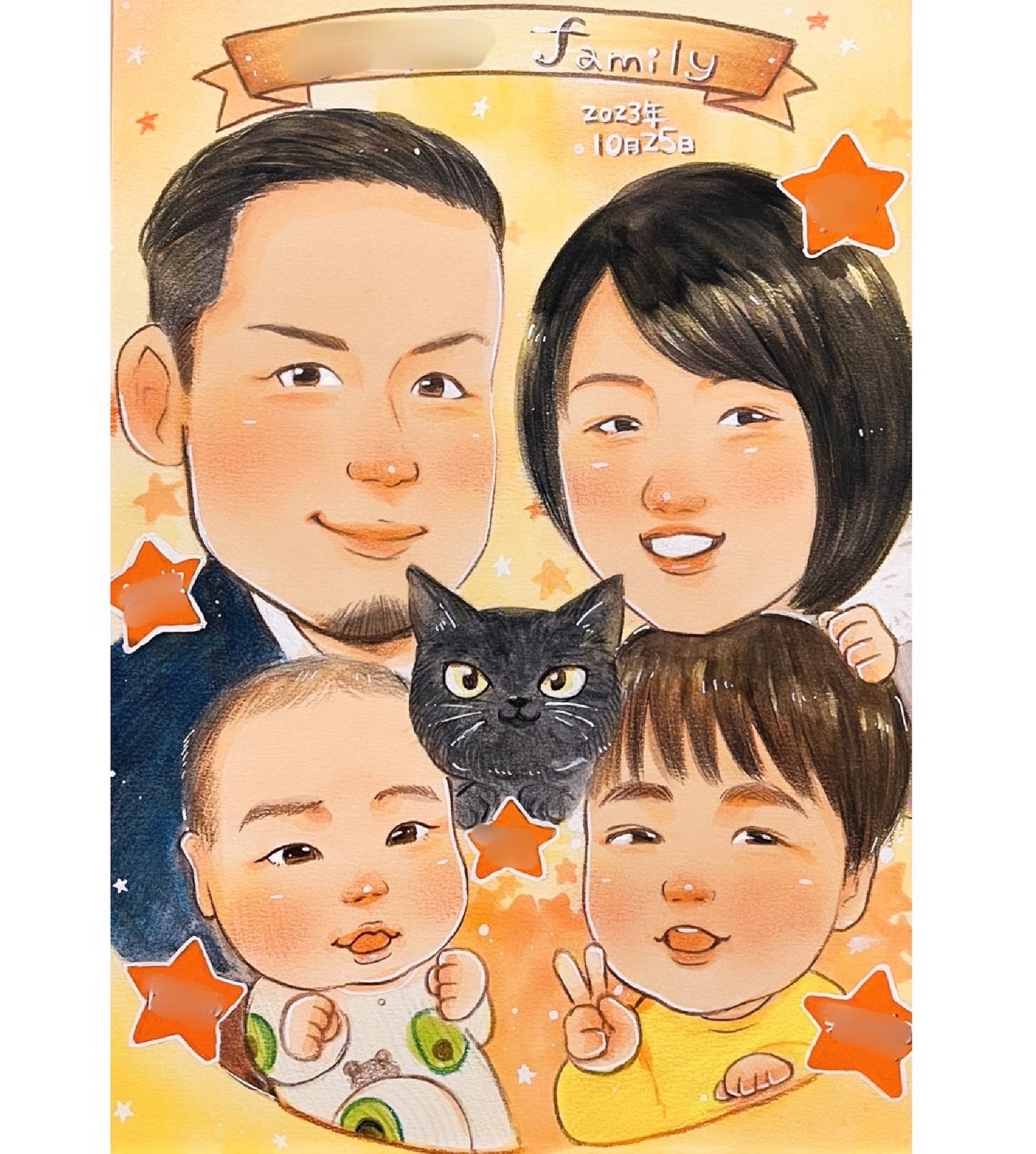4名さま✖️2 A4サイズ【似顔絵オーダー】 似顔絵オーダー 似顔絵 A4サイズ 3名様 - メルカリ