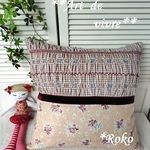 ⁂スモッキング刺繡のクッションカバー（ベージュ）