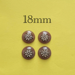 importアクリルカボション　ブラウン　4個入り