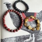 50㌫OFF【3連セット】JIRI＊IVANA#czech beads#チェコビーズ　donut FP fruits stone leaf mixassort