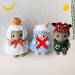 シルバニアファミリー　鏡餅と獅子舞