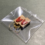 竹細工の下駄ピアス