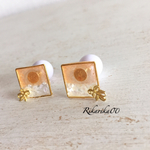 【アクリルキャッチピアス】秋近づく夕焼け♪