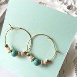Summer Sale￥500!!ターコイズフープピアス＊