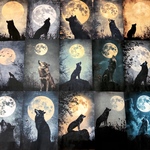 (再販×6)月と狼🌕紙ものセット＊コラージュ素材＊ジャンクジャーナル