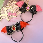 【受注製作】🧛‍♀️ドラキュラ令嬢&伯爵🧛🎃カチューシャ単品🎀ペット用😈fairy🎀💖小悪魔ピンク💖小悪魔レッド♥️プリンセス👸ドール系🎀サテン🩷撮影会　ハロウィン 【ネコポス対応】
