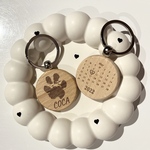 ❤︎バースデイキーリング　Birthday  手型　足型　お名前　出生情報　メッセージ　キーホルダー　ペット　犬　猫　