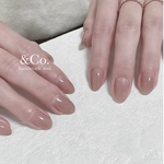 &CO.  ネイルチップ【極上ワンカラー　ヌーディーピンク】オフィス