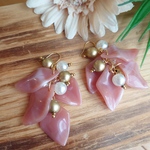 ピンクリーフ♡ピアス　イヤリング