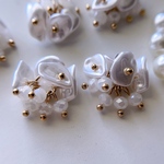 2pcs)3565)ビーズタッセル)White)#2h