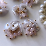2pcs)3566)ビーズタッセル)pink)#2h