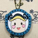 すわん君　顔バージョン　レザーキーホルダー　禁煙啓発キャラクター　9月3日21時販売　青2