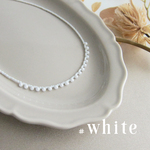 ホワイト しずく ガラス ビーズ ネックレス 白 ホワイト #white #drop
