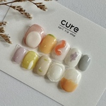   【ベリーショート】個性派デザイン　つやつやネイル　ぷっくりネイル　現品販売