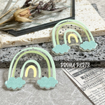 2個 B 虹 デザイン アクリル チャーム