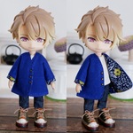 ロイヤルブルーまくりカーディガン（ねんどろいどどーるオビツ11共有サイズ）