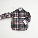 バンドカラーシャツ【リバティチェック　ブラック】