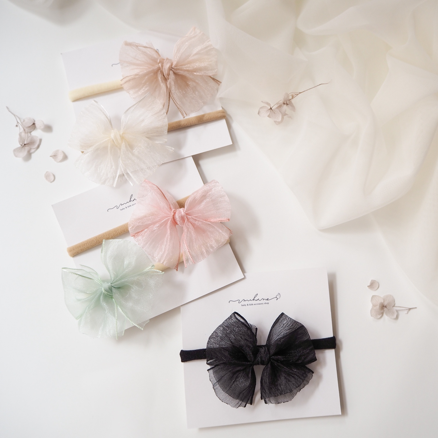 new！𓍱 シフォンリボンヘアクリップ（ 全3色 ） / キッズヘア