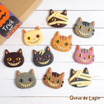 ハロウィンのネコクッキーギフトボックス（10枚入り）