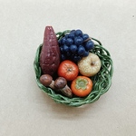 ミニチュアフード「秋の果物・野菜セット」